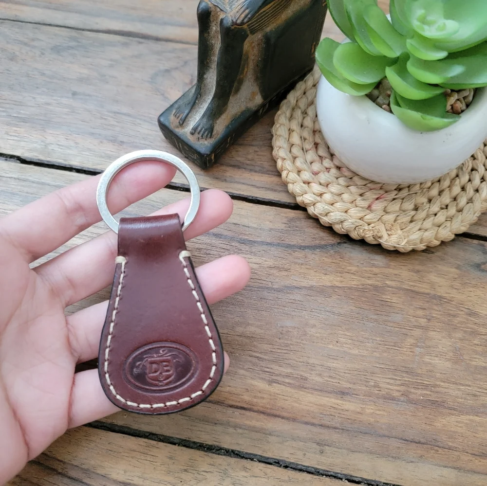 Dooney & Bourke vintage leather keychain key fob bag charm - Picture 2 of 5
